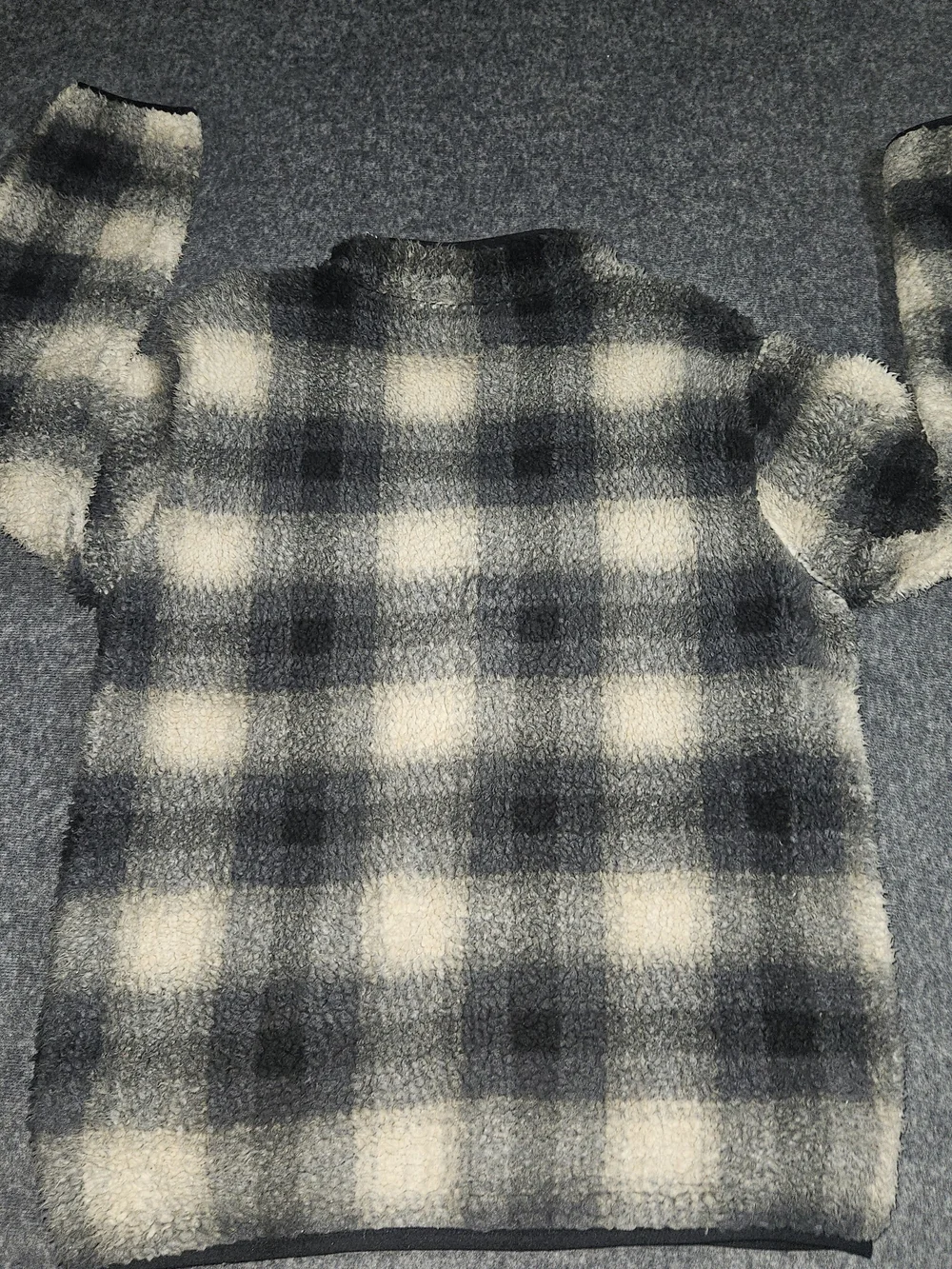 The Childrens Place Super Soft Gray and Black Zip-up Sherpa